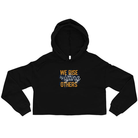 WOMENS CROP HOODIE WE RISE MOTIVATIONAL QUOTES HOODIES THE SUCCESS MERCH 