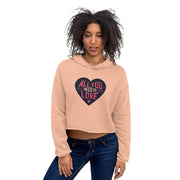 WOMENS CROP HOODY ALL YOU NEED IS LOVE MOTIVATIONAL QUOTES HOODIES THE SUCCESS MERCH Peach S 