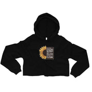 WOMENS CROP HOODY SUNFLOWER MOTIVATIONAL QUOTES HOODIES THE SUCCESS MERCH 