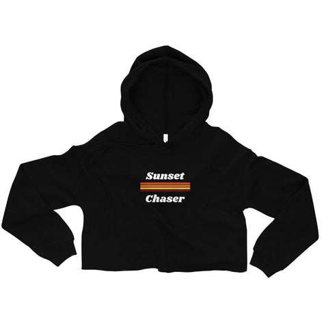 WOMENS CROP HOODY SUNSET CHASER MOTIVATIONAL QUOTES HOODIES THE SUCCESS MERCH 