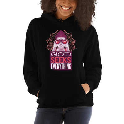 WOMENS' HOODIE GOD SEEKS EVERYTHING MOTIVATIONAL QUOTES HOODIES THE SUCCESS MERCH Black S 