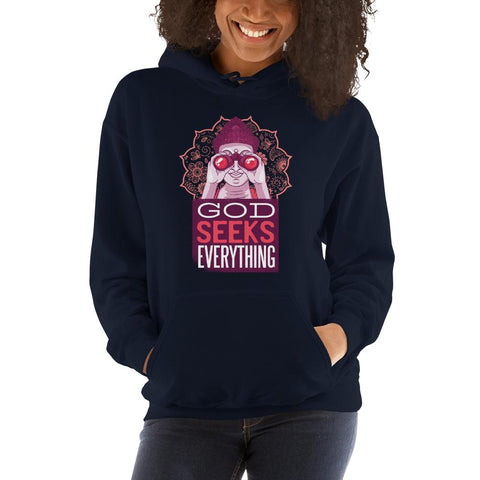 WOMENS' HOODIE GOD SEEKS EVERYTHING MOTIVATIONAL QUOTES HOODIES THE SUCCESS MERCH Navy S 