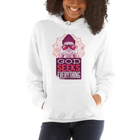 WOMENS' HOODIE GOD SEEKS EVERYTHING MOTIVATIONAL QUOTES HOODIES THE SUCCESS MERCH White S 