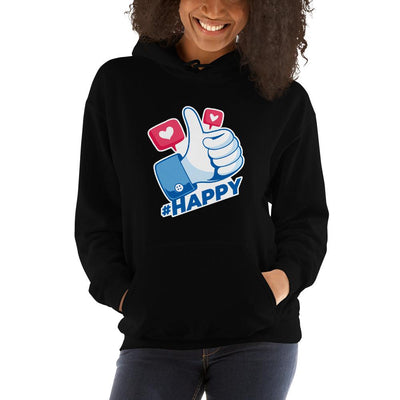 WOMENS HOODIE HAPPY DESIGN MOTIVATIONAL QUOTES HOODIES THE SUCCESS MERCH Black S 