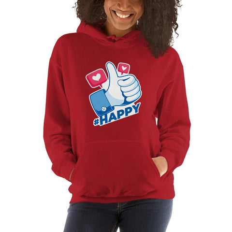WOMENS HOODIE HAPPY DESIGN MOTIVATIONAL QUOTES HOODIES THE SUCCESS MERCH Red S 