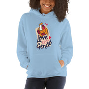 WOMENS HOODIE LOVE HAS NO GENDER MOTIVATIONAL QUOTES HOODIES THE SUCCESS MERCH Light Blue S 