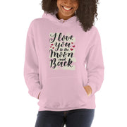 WOMENS HOODIE LOVE YOU TO THE MOON AND BACK MOTIVATIONAL QUOTES HOODIES THE SUCCESS MERCH Light Pink S 