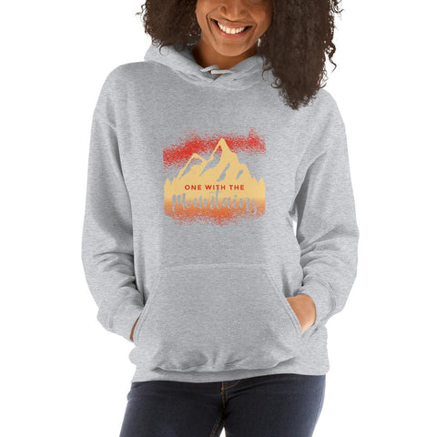 WOMENS HOODIE ONE WITH THE MOUNTAINS MOTIVATIONAL QUOTES HOODIES THE SUCCESS MERCH Sport Grey S 