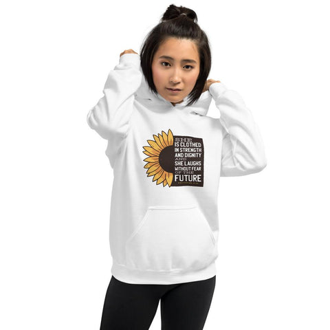 WOMENS HOODIE SUNFLOWER MOTIVATIONAL QUOTES HOODIES THE SUCCESS MERCH White S 
