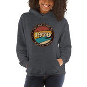WOMENS HOODIE VINTAGE MADE IN 1970 MOTIVATIONAL QUOTES HOODIES THE SUCCESS MERCH Dark Heather S 