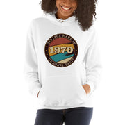 WOMENS HOODIE VINTAGE MADE IN 1970 MOTIVATIONAL QUOTES HOODIES THE SUCCESS MERCH White S 