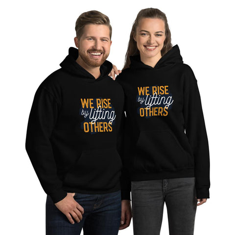 WOMENS HOODIE WE RISE MOTIVATIONAL QUOTES HOODIES THE SUCCESS MERCH 