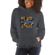 WOMENS HOODIE WE RISE MOTIVATIONAL QUOTES HOODIES THE SUCCESS MERCH Dark Heather S 