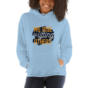 WOMENS HOODIE WE RISE MOTIVATIONAL QUOTES HOODIES THE SUCCESS MERCH Light Blue S 
