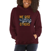 WOMENS HOODIE WE RISE MOTIVATIONAL QUOTES HOODIES THE SUCCESS MERCH Maroon S 