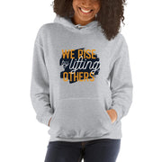WOMENS HOODIE WE RISE MOTIVATIONAL QUOTES HOODIES THE SUCCESS MERCH Sport Grey S 