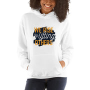 WOMENS HOODIE WE RISE MOTIVATIONAL QUOTES HOODIES THE SUCCESS MERCH White S 