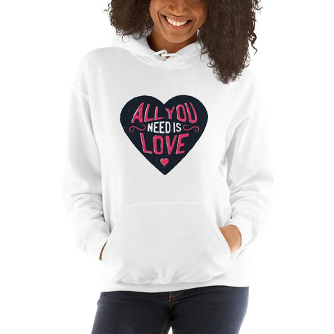 WOMENS HOODY ALL YOU NEED IS LOVE MOTIVATIONAL QUOTES HOODIES THE SUCCESS MERCH 