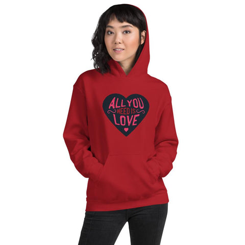 WOMENS HOODY ALL YOU NEED IS LOVE MOTIVATIONAL QUOTES HOODIES THE SUCCESS MERCH Red S 