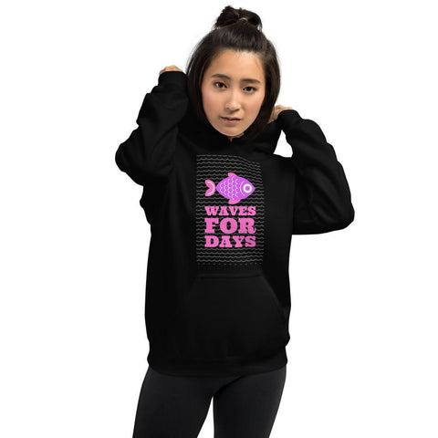 WOMENS HOODY WAVES FOR DAYS MOTIVATIONAL QUOTES HOODIES THE SUCCESS MERCH 