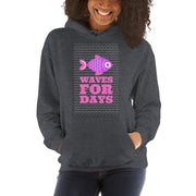 WOMENS HOODY WAVES FOR DAYS MOTIVATIONAL QUOTES HOODIES THE SUCCESS MERCH Dark Heather S 