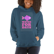 WOMENS HOODY WAVES FOR DAYS MOTIVATIONAL QUOTES HOODIES THE SUCCESS MERCH Indigo Blue S 