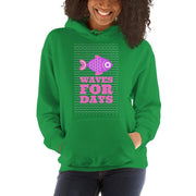 WOMENS HOODY WAVES FOR DAYS MOTIVATIONAL QUOTES HOODIES THE SUCCESS MERCH Irish Green S 