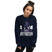 WOMENS I AM MY MOTIVATION SWEATSHIRT MOTIVATIONAL QUOTES SWEATSHIRTS THE SUCCESS MERCH Navy S 