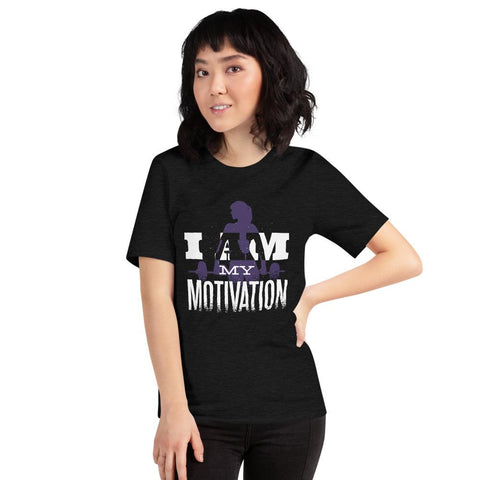 WOMENS I AM MY MOTIVATION T-SHIRT MOTIVATIONAL QUOTES T-SHIRTS THE SUCCESS MERCH Black Heather XS 