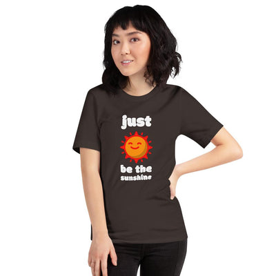 WOMENS JUST BE THE SUNSHINE T-SHIRT THE SUCCESS MERCH Brown S 