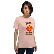 WOMENS JUST BE THE SUNSHINE T-SHIRT THE SUCCESS MERCH Heather Prism Peach XS 