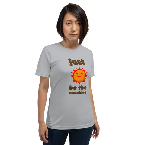 WOMENS JUST BE THE SUNSHINE T-SHIRT THE SUCCESS MERCH Silver S 