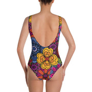 WOMENS ONE-PIECE SWIMSUIT ETHNIC FLORAL THE SUCCESS MERCH 