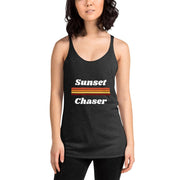 WOMENS RACERBACK TANK TOP SUNSET CHASER THE SUCCESS MERCH Vintage Black XS 