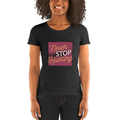 WOMENS SLIM FIT TEE THE SUCCESS MERCH Charcoal-Black Triblend S 