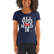 WOMENS SLIM FIT TEE THE SUCCESS MERCH Navy Triblend S 