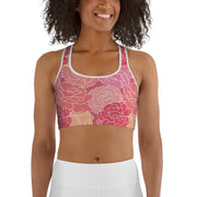 WOMENS SPORTS BRA ROSE FLORAL THE SUCCESS MERCH 