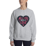 WOMENS SWEATSHIRT ALL YOU NEED IS LOVE THE SUCCESS MERCH Sport Grey S 