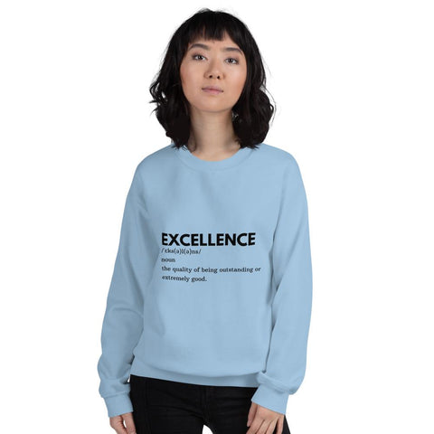 WOMENS SWEATSHIRT DICTIONARY EXCELLENCE MOTIVATIONAL QUOTES SWEATSHIRTS THE SUCCESS MERCH Light Blue S 
