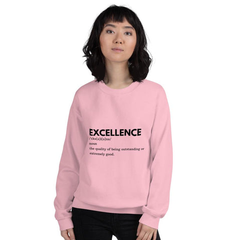 WOMENS SWEATSHIRT DICTIONARY EXCELLENCE MOTIVATIONAL QUOTES SWEATSHIRTS THE SUCCESS MERCH Light Pink S 