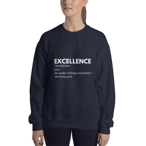 WOMENS SWEATSHIRT DICTIONARY EXCELLENCE MOTIVATIONAL QUOTES SWEATSHIRTS THE SUCCESS MERCH Navy S 