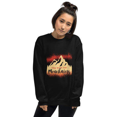 WOMENS SWEATSHIRT ONE WITH THE MOUNTAINS MOTIVATIONAL QUOTES SWEATSHIRTS THE SUCCESS MERCH 