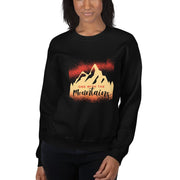 WOMENS SWEATSHIRT ONE WITH THE MOUNTAINS MOTIVATIONAL QUOTES SWEATSHIRTS THE SUCCESS MERCH Black 