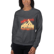 WOMENS SWEATSHIRT ONE WITH THE MOUNTAINS MOTIVATIONAL QUOTES SWEATSHIRTS THE SUCCESS MERCH Dark Heather 