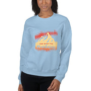WOMENS SWEATSHIRT ONE WITH THE MOUNTAINS MOTIVATIONAL QUOTES SWEATSHIRTS THE SUCCESS MERCH Light Blue 