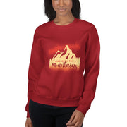 WOMENS SWEATSHIRT ONE WITH THE MOUNTAINS MOTIVATIONAL QUOTES SWEATSHIRTS THE SUCCESS MERCH Red 