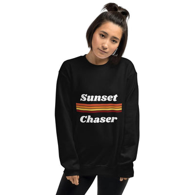 WOMENS SWEATSHIRT SUNSET CHASER THE SUCCESS MERCH Black S 