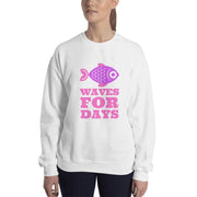 WOMENS SWEATSHIRT WAVES FOR DAYS THE SUCCESS MERCH White S 