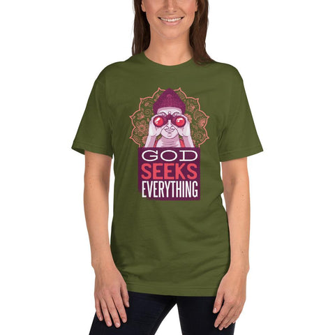 WOMENS' T-SHIRT GOD SEEKS EVERYTHING THE SUCCESS MERCH Olive XS 