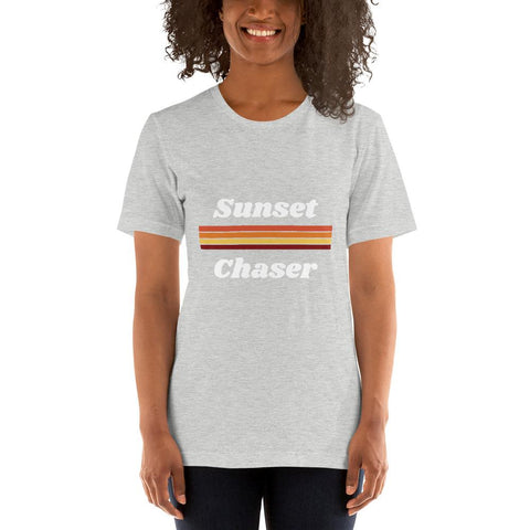 WOMENS T-SHIRT SUNSET CHASER THE SUCCESS MERCH Athletic Heather S 